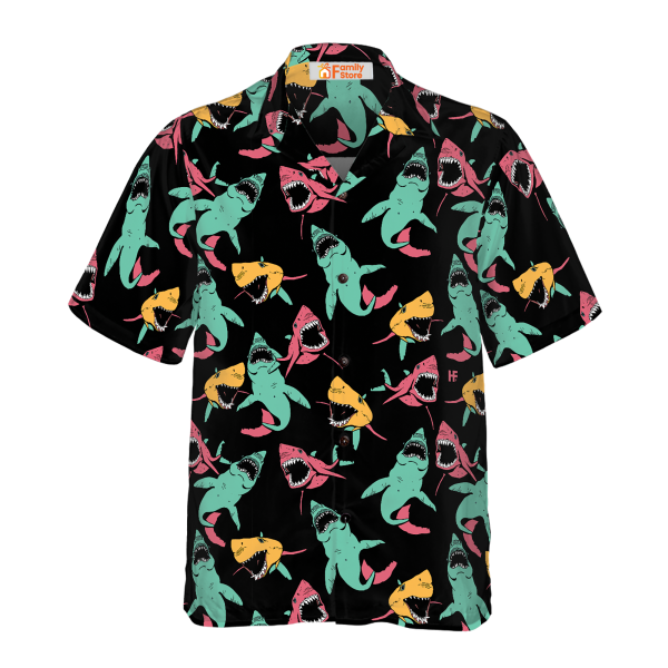 Shark Pattern 06 Hawaiian Shirt Jezsport.com