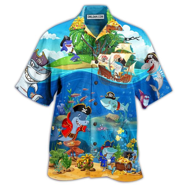 Shark Amazing Pirate Sharks - Hawaiian Shirt Jezsport.com