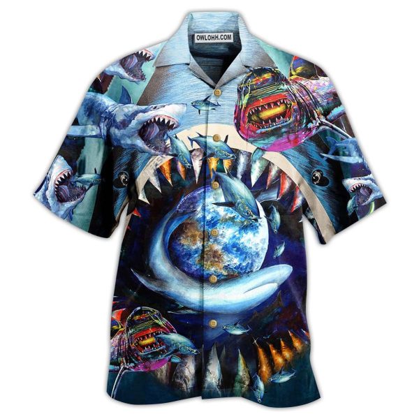 Shark Love Earth - Hawaiian Shirt Jezsport.com