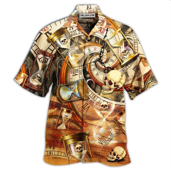 Skull All Knows Value Of Time - Hawaiian Shirt Jezsport.com