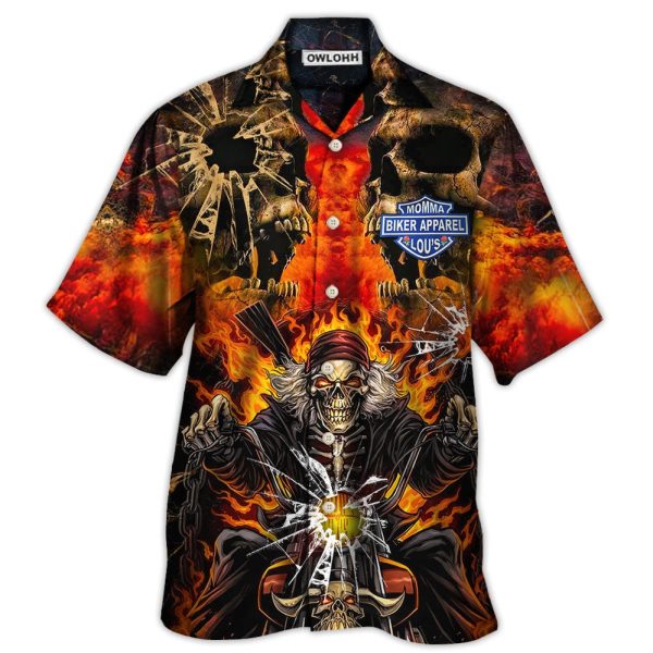 Skull Biker Lovely Style - Hawaiian Shirt Jezsport.com