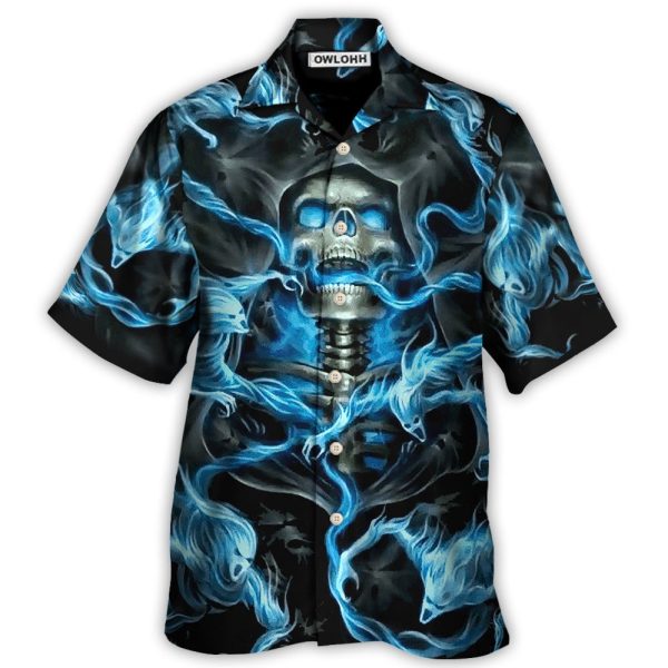 Skull Black Ground - Hawaiian Shirt Jezsport.com