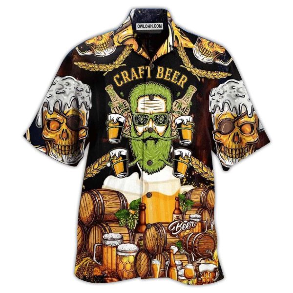 Beer Skull Craft Beer - Hawaiian Shirt Jezsport.com