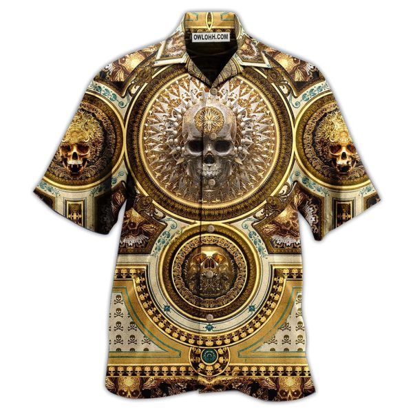 Skull Gold Luxury Style - Hawaiian Shirt Jezsport.com