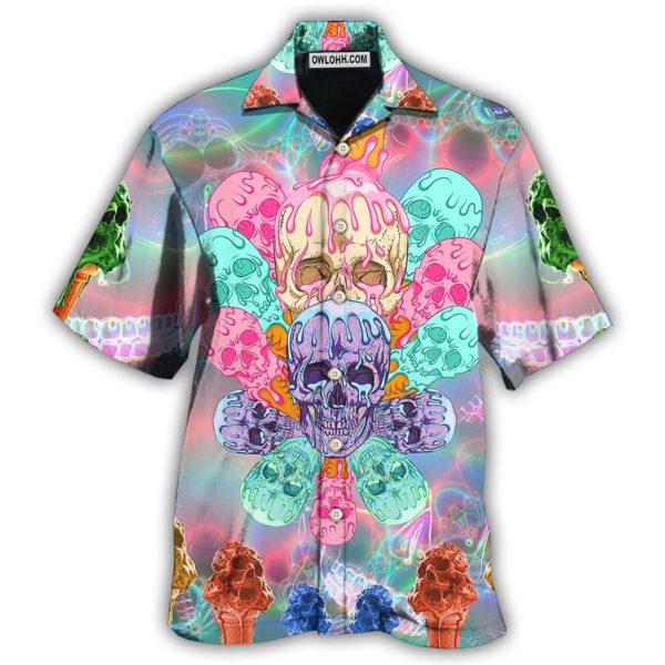 Skull Ice Cream Cooling - Hawaiian Shirt Jezsport.com