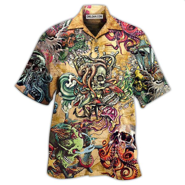 Skull Into The Sea Vintage Classic - Hawaiian Shirt Jezsport.com