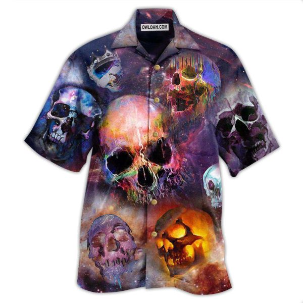 Skull Life Is Short Don't Turn Into Skull - Hawaiian Shirt Jezsport.com