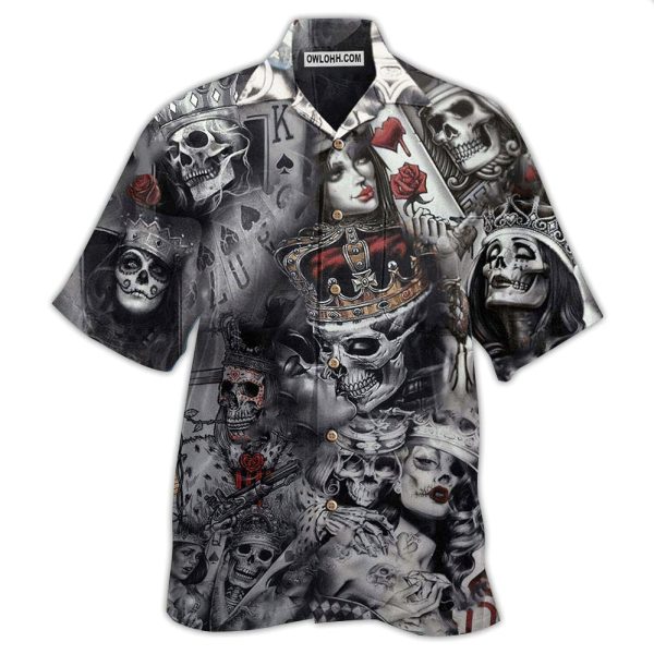 Skull Love Is Blind Poker - Hawaiian Shirt Jezsport.com