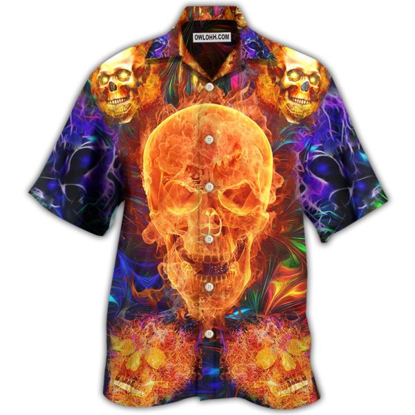 Skull Love Life We Love - Hawaiian Shirt Jezsport.com