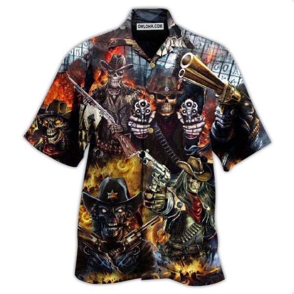 Skull No Guts No Glory Dark - Hawaiian Shirt Jezsport.com