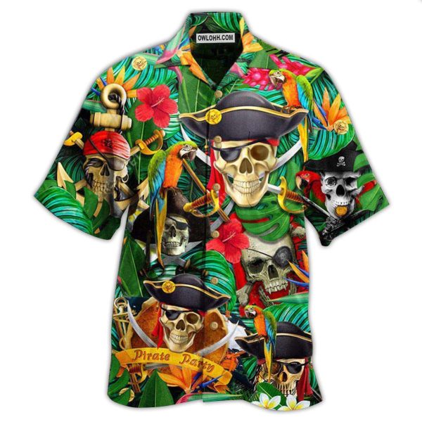 Pirate Skull Pirates Make Ledgends - Hawaiian Shirt Jezsport.com