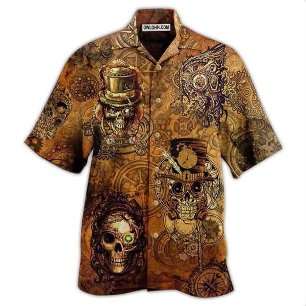 Skull Pirates Retro Style - Hawaiian Shirt Jezsport.com