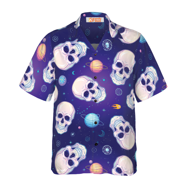 Skull Planets Outta Space Hawaiian Shirt Jezsport.com