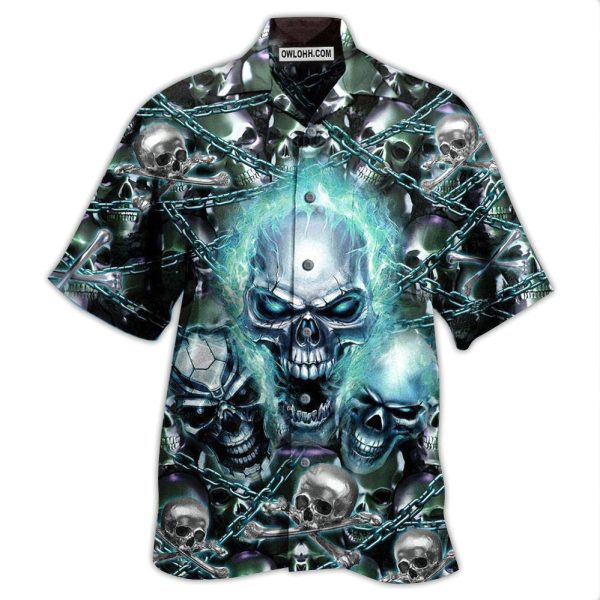 Skull Screaming Blue Style - Hawaiian Shirt Jezsport.com