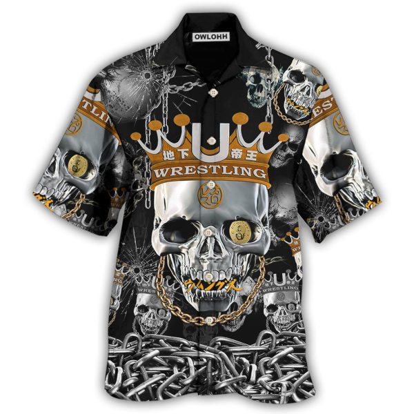 Skull Wrestling Chain Oh My Skull - Hawaiian Shirt Jezsport.com