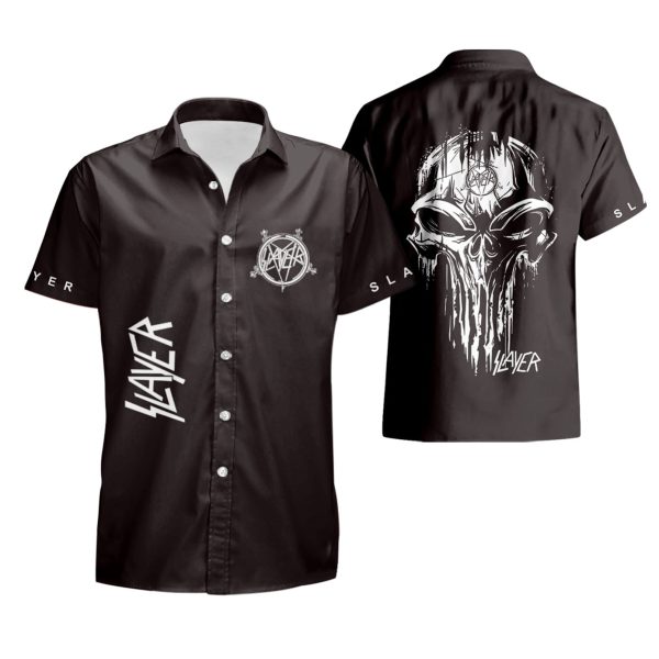 Slayer Skull Hawaiian Shirt summer shirt Jezsport.com