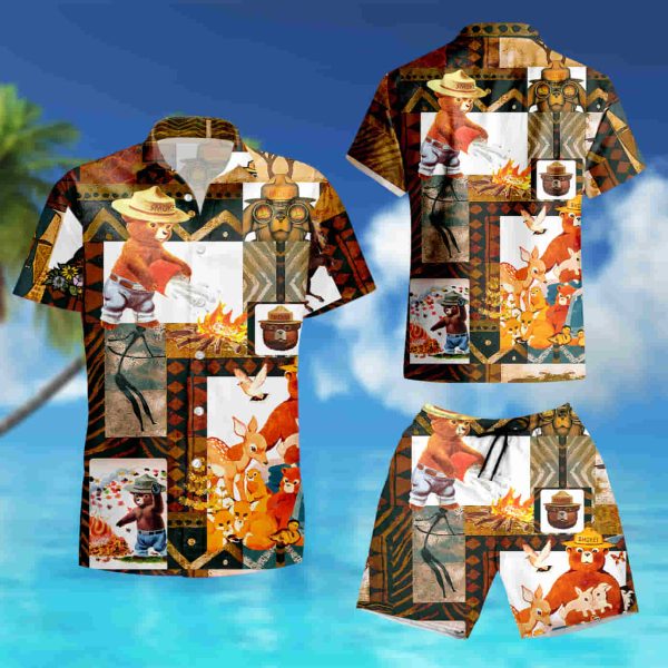 Smokey Bear Hawaiian Shirt 3D T Shirt summer shirt