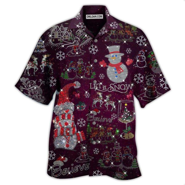 Snowman Flashy Bling Bling - Hawaiian Shirt Jezsport.com