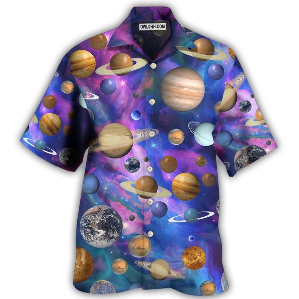 Planet Solar System Galaxy Style - Hawaiian Shirt Jezsport.com