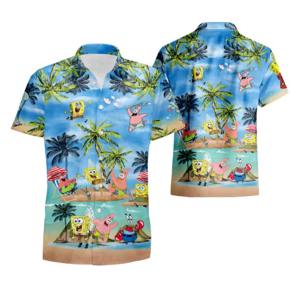 Spongebob Squarepants Hawaiian Shirt summer shirt Jezsport.com