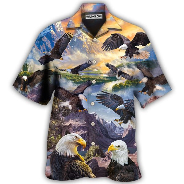 Eagle Spread Wings To The Sky Style - Hawaiian Shirt Jezsport.com