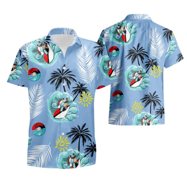 Squirtle Hawaiian Shirt Pokemon Hawaiian Shirt summer shirt Jezsport.com