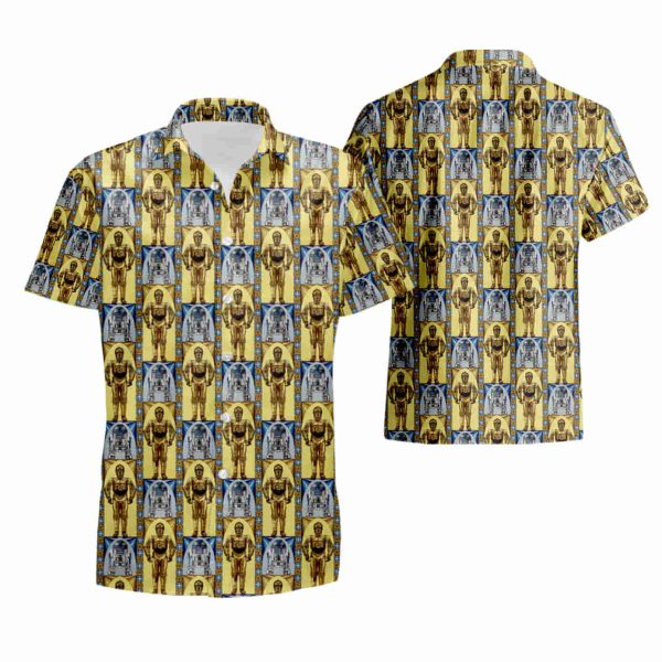 Star Wars C3PO AND R2D2 Custom Hawaiian Shirt summer shirt Jezsport.com