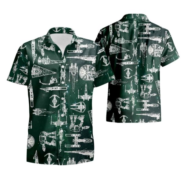 Star Wars Starships Green Custom Hawaiian Shirt summer shirt Jezsport.com