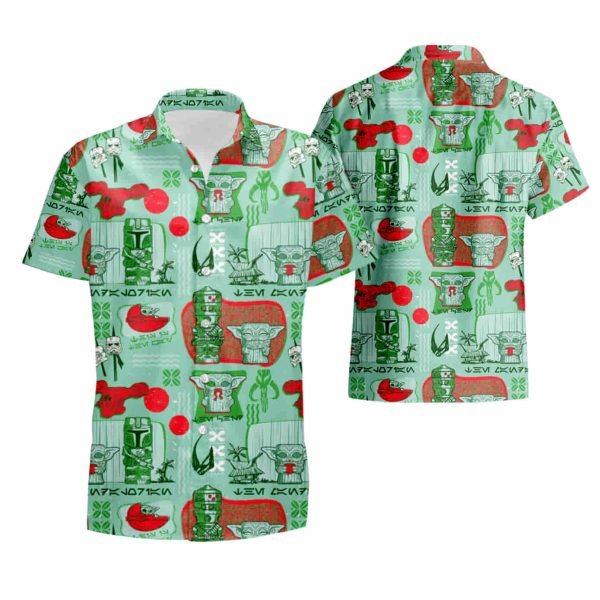 Star wars Yoda Native Green Hawaiian Shirt summer shirt Jezsport.com