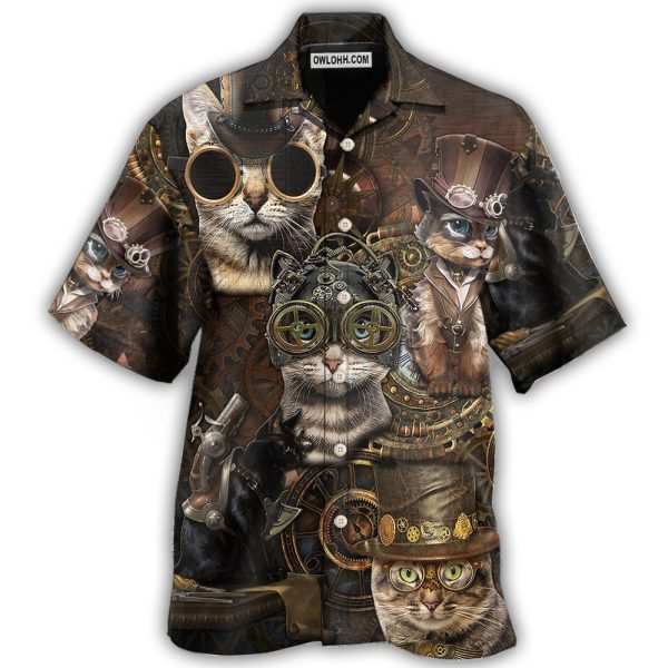 Cat Steampunk - Hawaiian Shirt Jezsport.com