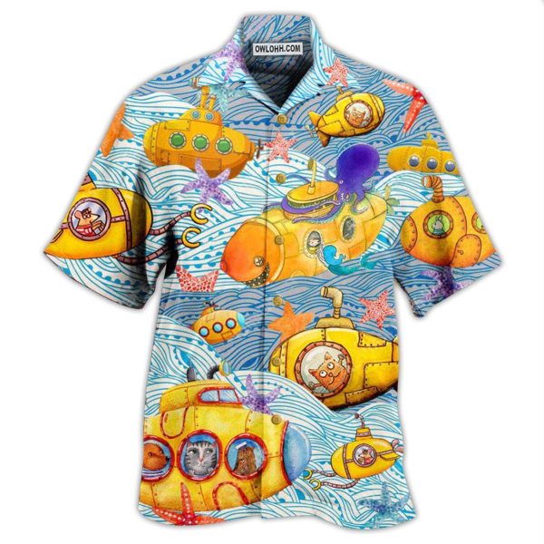 Diving Submarines Into The Ocean - Hawaiian Shirt Jezsport.com