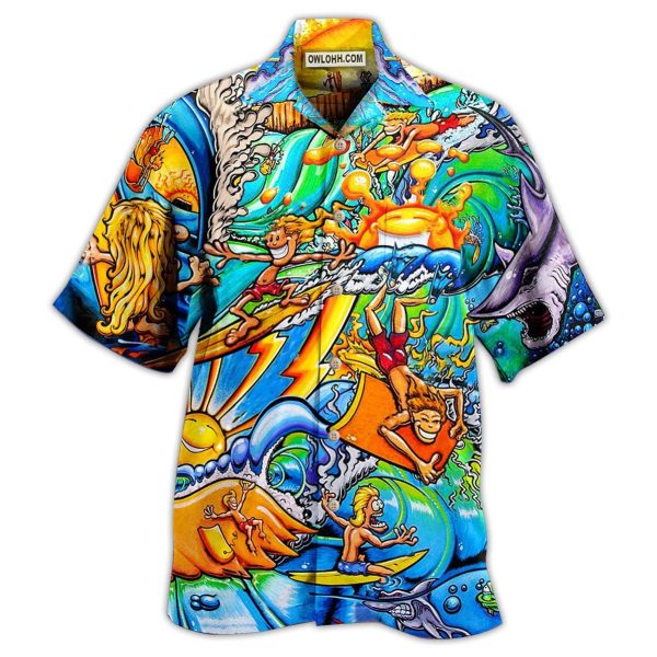 Surfing Happy Life - Hawaiian Shirt Jezsport.com