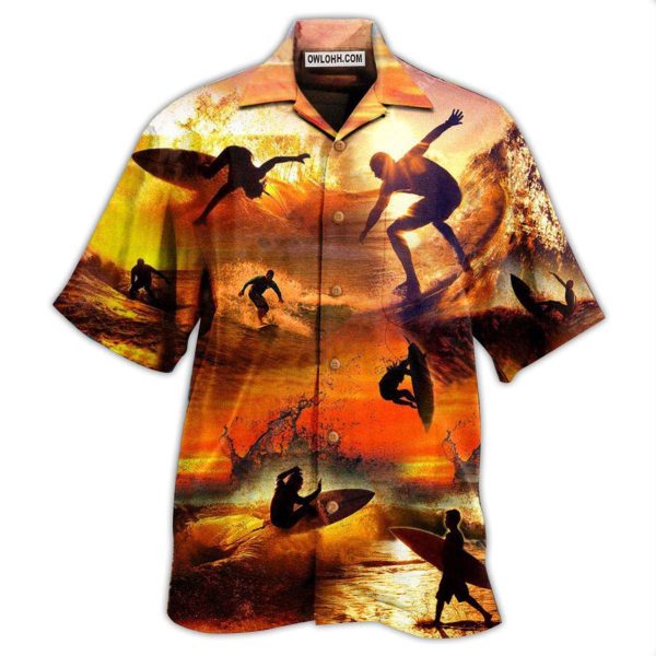 Surfing Is My Therapy Sunset - Hawaiian Shirt Jezsport.com