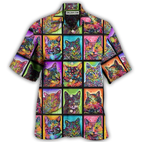 Cat Sykel Crazy For Cats Kitty - Hawaiian Shirt Jezsport.com