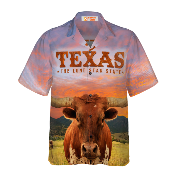 Texas Longhorn Bull Hawaiian Shirt, Unique Texas Shirt For Texas Lovers Jezsport.com