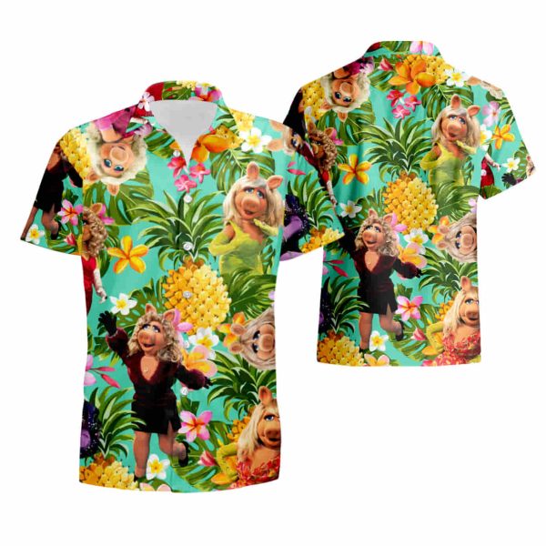 The Muppet Show Miss Piggy Hawaiian Shirt summer shirt Jezsport.com