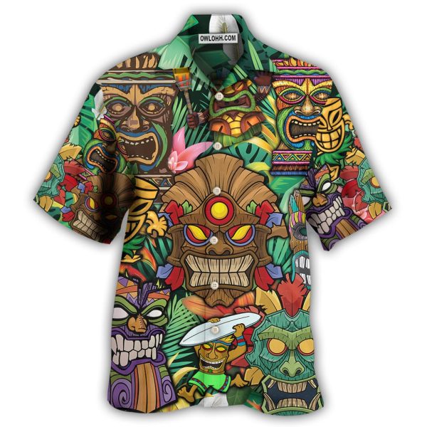 Tiki With Tropical Style - Hawaiian Shirt Jezsport.com