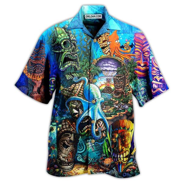 Tiki And Ocean - Hawaiian Shirt Jezsport.com