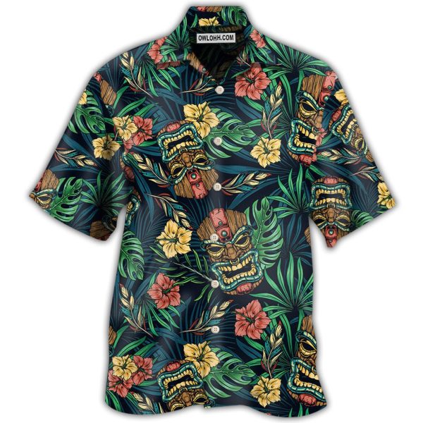 Tiki Hawaii Tropical Leaf Style - Hawaiian Shirt Jezsport.com