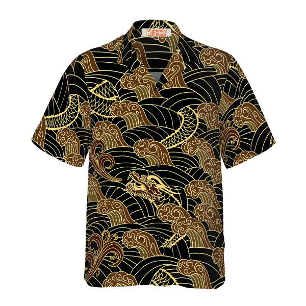 Traditional Dragon Pattern Hawaiian Shirt Jezsport.com