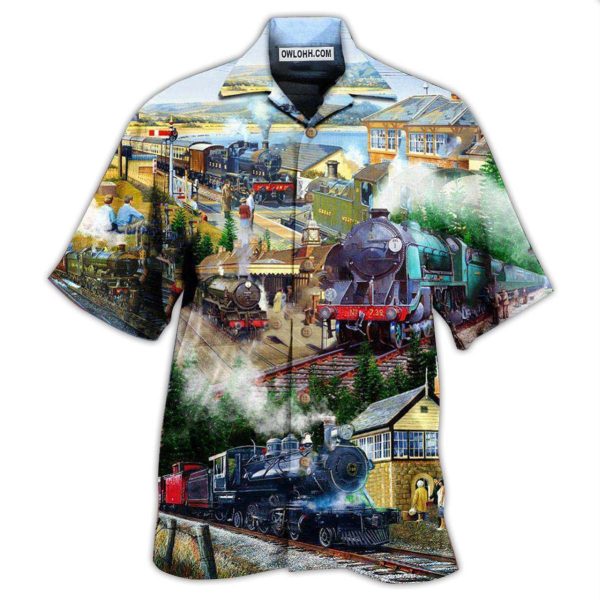 Train Life Is The Train Not The Station - Hawaiian Shirt Jezsport.com