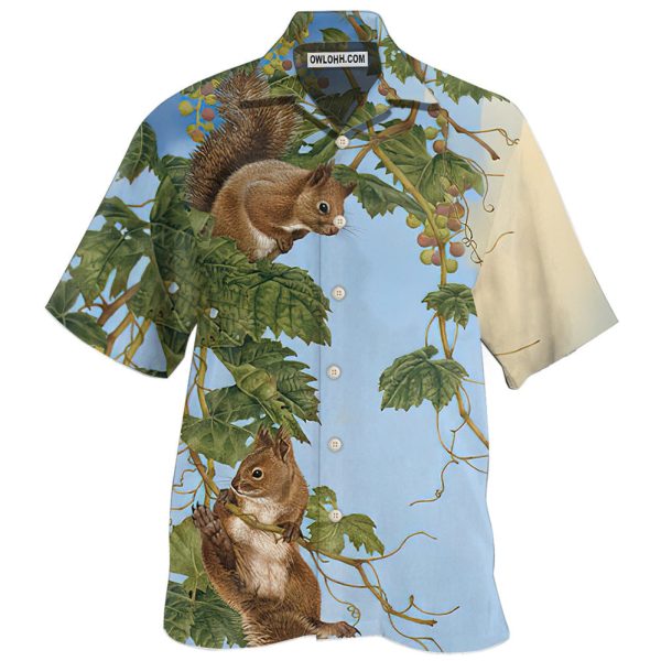 Squirrel Tree Climbing - Hawaiian Shirt Jezsport.com