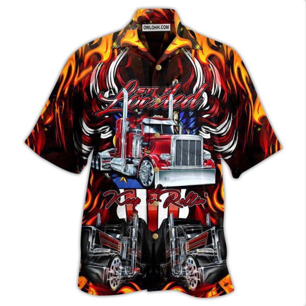 Truck Keep On Rolling Truckers In Fire - Hawaiian Shirt Jezsport.com