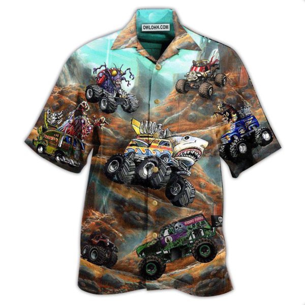 Monster Truck Mountain Monster Play - Hawaiian Shirt Jezsport.com