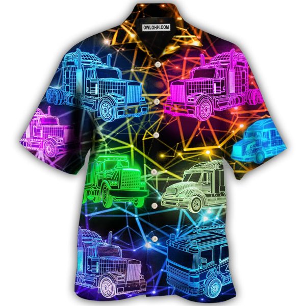 Truck Neon Colorful Style - Hawaiian Shirt Jezsport.com