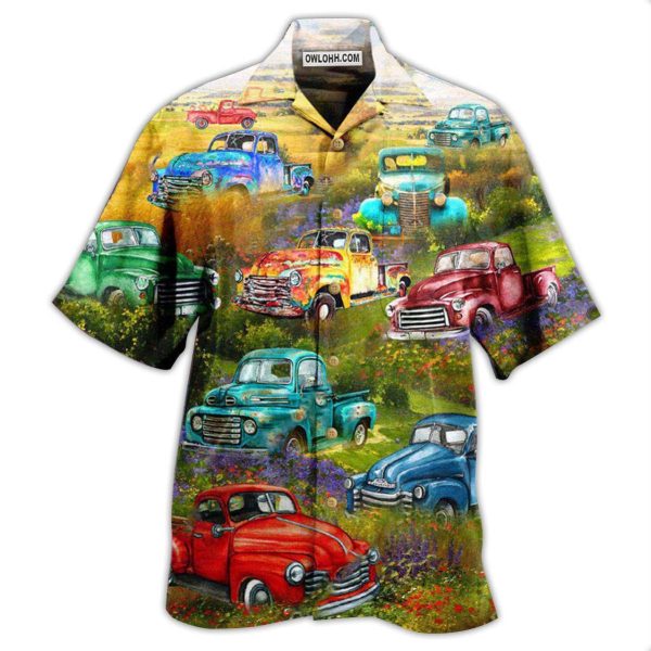 Car Pickup Trucks This Is How I Roll In Flower Field - Hawaiian Shirt Jezsport.com