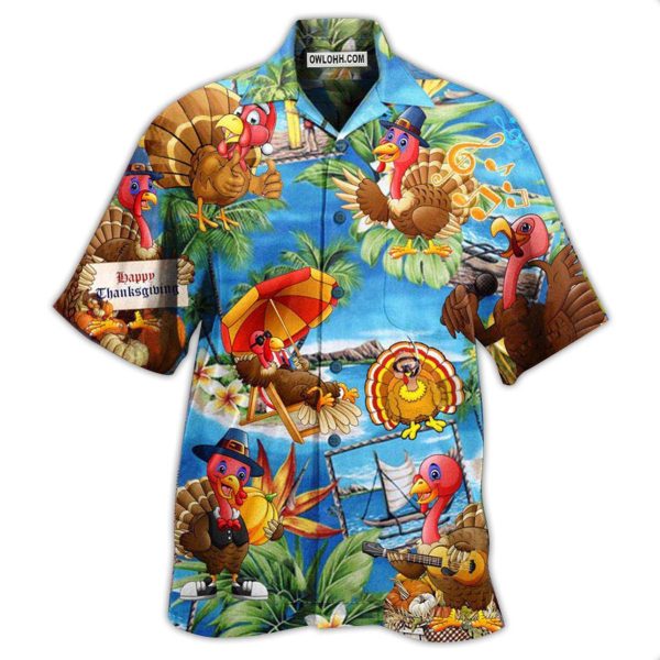 Turkey Happy Thanksgiving - Hawaiian Shirt Jezsport.com