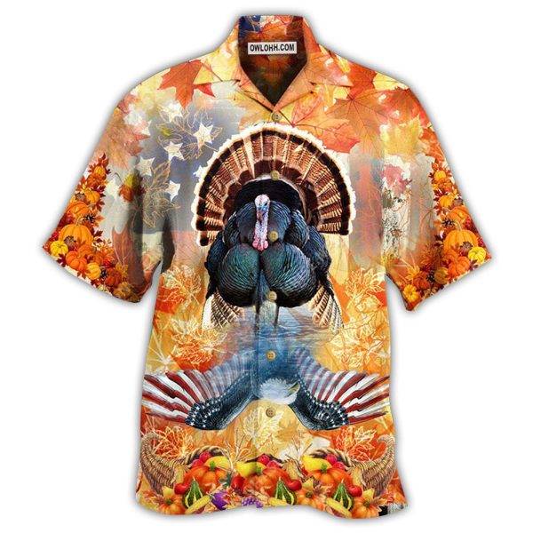 Turkey Love Autumn Love America - Hawaiian Shirt Jezsport.com