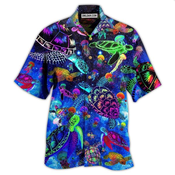 Turtle Amazing Sea Glowing - Hawaiian Shirt Jezsport.com