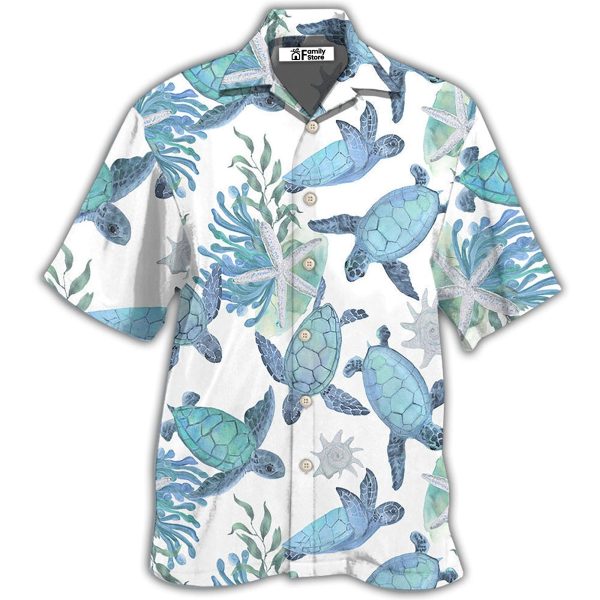 Turtle Blue Turtle Basic - Hawaiian Shirt Jezsport.com